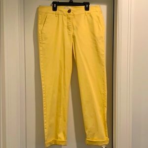 Cabi yellow summer pants with cuffs